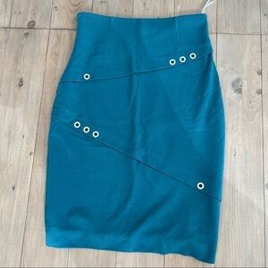 Versace Collection greenish blue pencil skirt